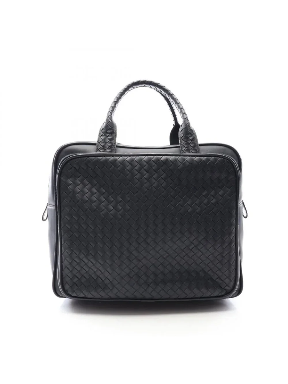 Bottega Veneta Business Intrecciato Black Leather Briefcase
